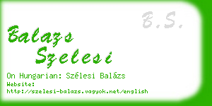 balazs szelesi business card