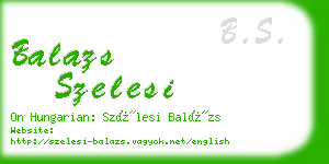 balazs szelesi business card